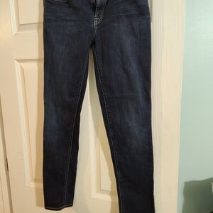 7 For All Mankind Dark Blue Skinny Jeans. Size 29 Excellent Condition